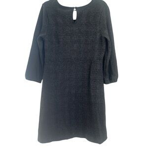 J. Jill Wearever Collection Gray Crosshatch Textured Shift Dress Size Medium‎